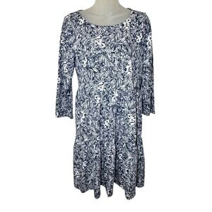 Lilly‎ Pulitzer Geanna Dress M Gday Mate High Tide Navy Swing Tiered Koala